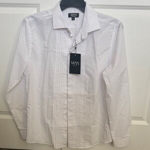 Boohoo Mens Classic White Dress Shirt